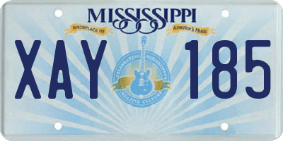 MS license plate XAY185
