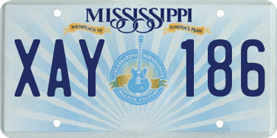 MS license plate XAY186
