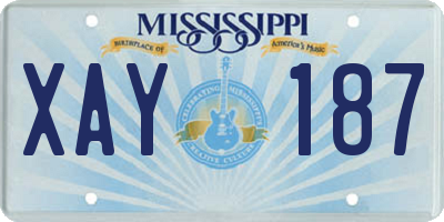 MS license plate XAY187