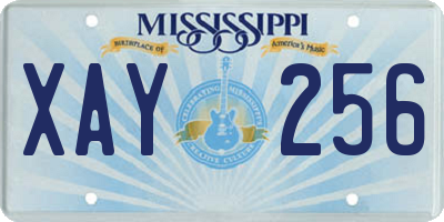 MS license plate XAY256