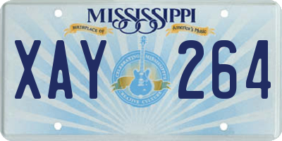 MS license plate XAY264