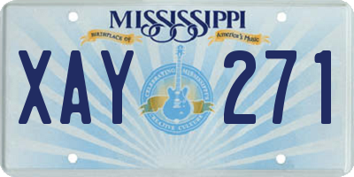 MS license plate XAY271