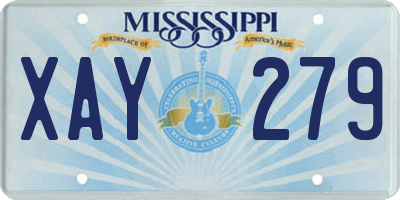MS license plate XAY279