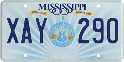MS license plate XAY290