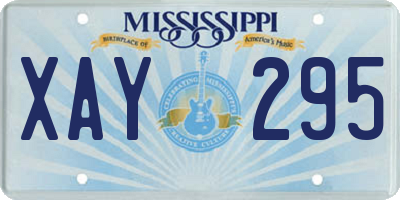 MS license plate XAY295