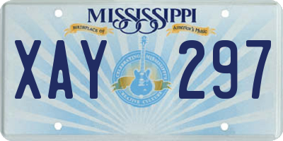 MS license plate XAY297