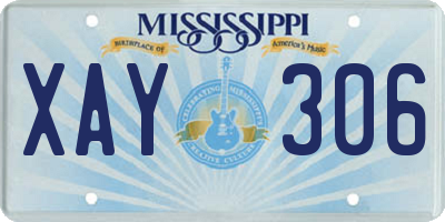 MS license plate XAY306