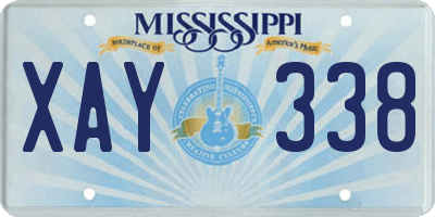 MS license plate XAY338
