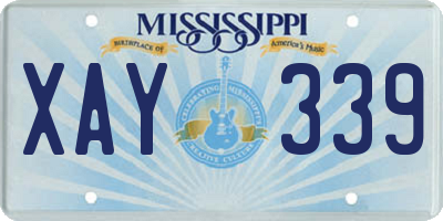 MS license plate XAY339
