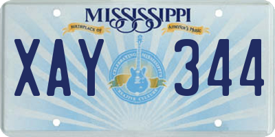 MS license plate XAY344