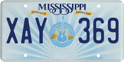 MS license plate XAY369