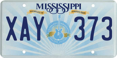 MS license plate XAY373