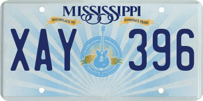 MS license plate XAY396