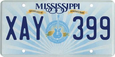 MS license plate XAY399