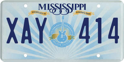 MS license plate XAY414