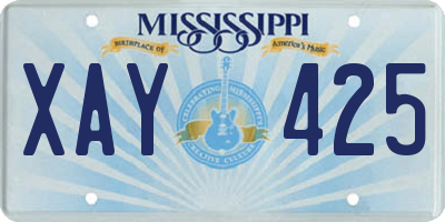 MS license plate XAY425