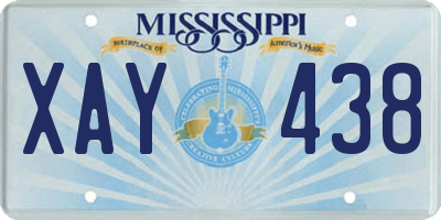MS license plate XAY438