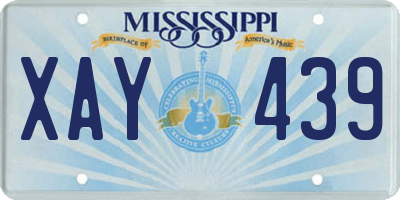 MS license plate XAY439