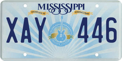 MS license plate XAY446