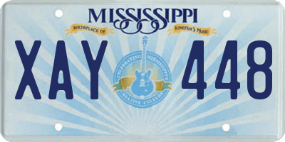 MS license plate XAY448