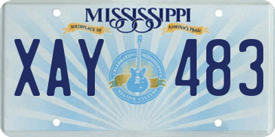 MS license plate XAY483