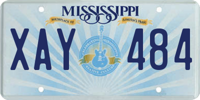 MS license plate XAY484
