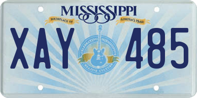 MS license plate XAY485