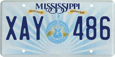 MS license plate XAY486