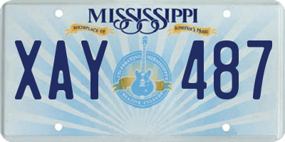 MS license plate XAY487