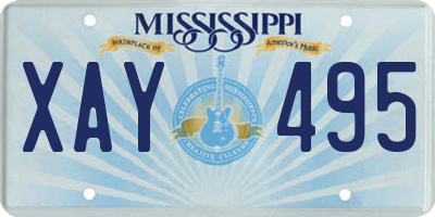 MS license plate XAY495