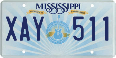 MS license plate XAY511