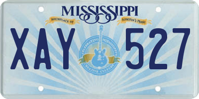 MS license plate XAY527