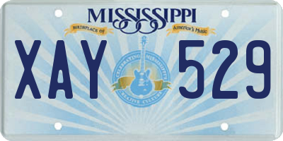 MS license plate XAY529