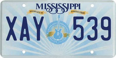 MS license plate XAY539