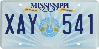 MS license plate XAY541