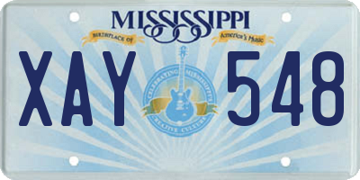 MS license plate XAY548