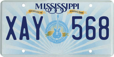 MS license plate XAY568