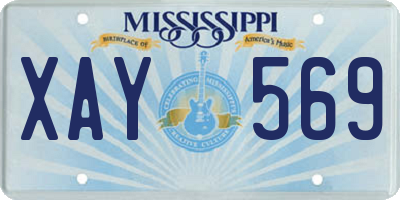 MS license plate XAY569