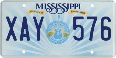 MS license plate XAY576