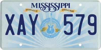 MS license plate XAY579