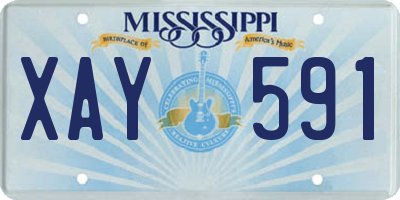 MS license plate XAY591