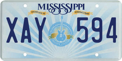 MS license plate XAY594