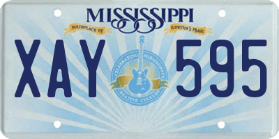 MS license plate XAY595