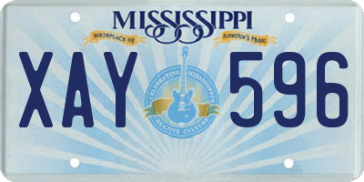 MS license plate XAY596
