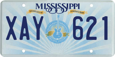 MS license plate XAY621