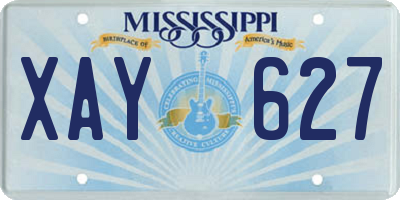 MS license plate XAY627