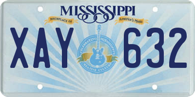 MS license plate XAY632
