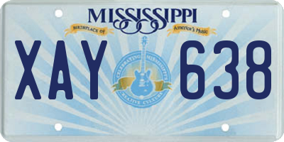 MS license plate XAY638