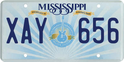 MS license plate XAY656