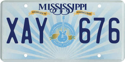 MS license plate XAY676